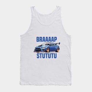 Subaru WRX Car Art - Impreza STI Widebody Modified Car Tank Top